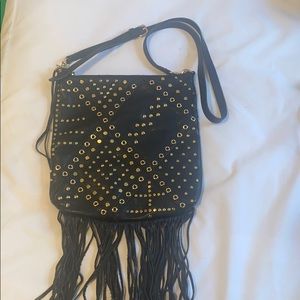 Rebecca Minkoff leather crossbody bag with tassels